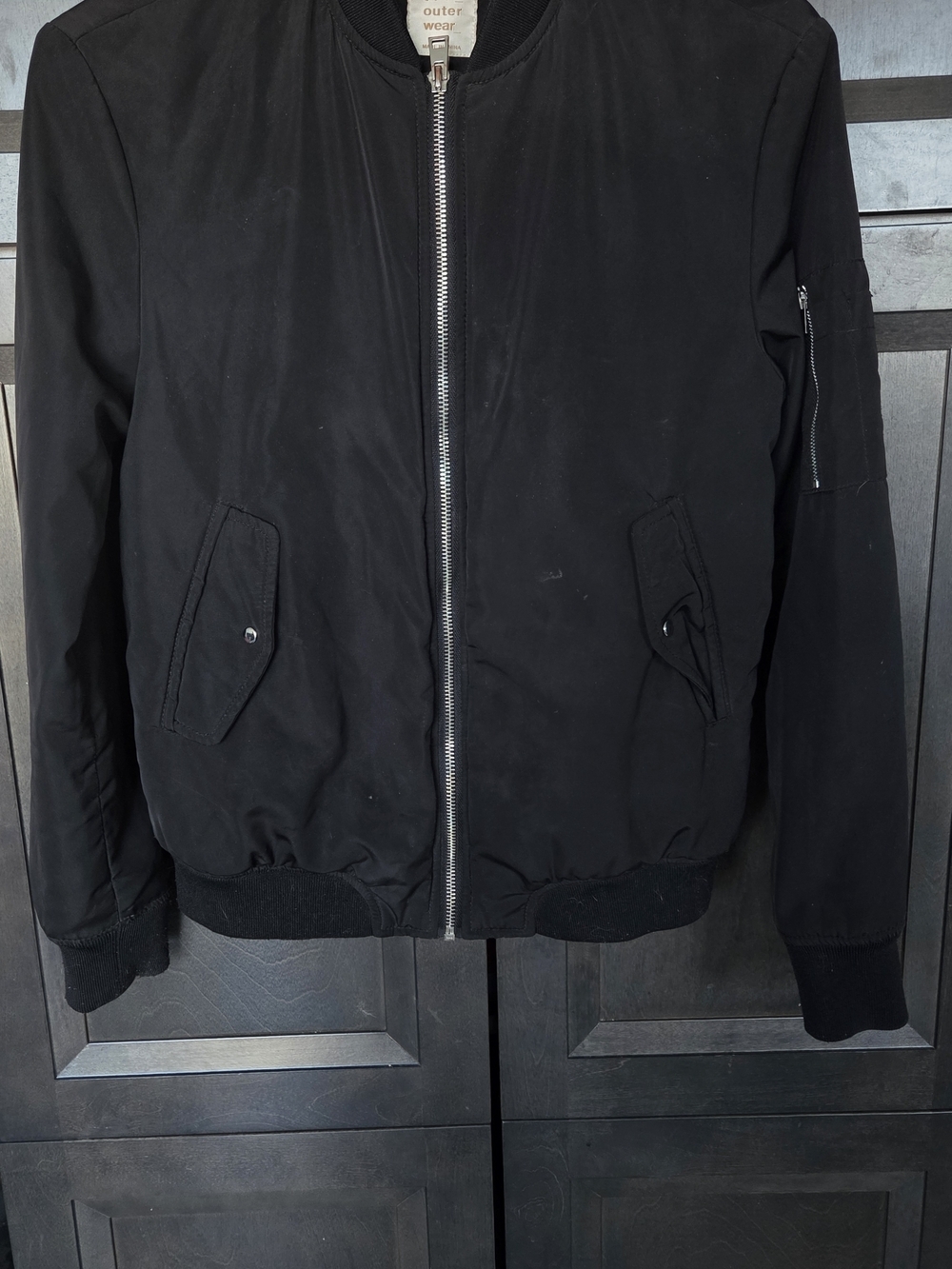 Zara Black Bomber Jacket